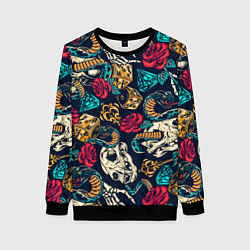 Свитшот женский Tattoo dice, цвет: 3D-черный