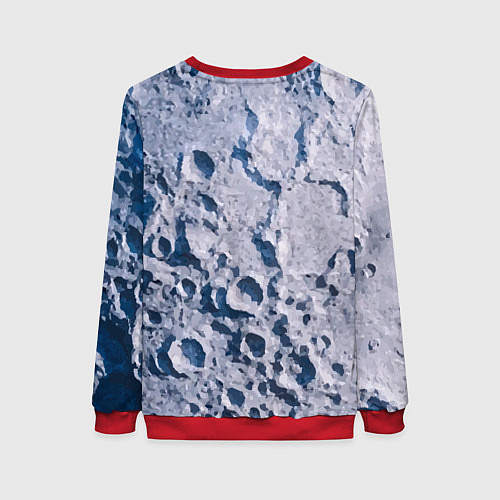 Женский свитшот Кратеры на Луне - star dust / 3D-Красный – фото 2