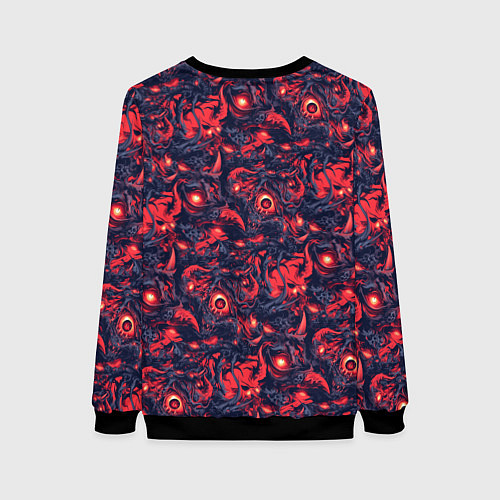 Женский свитшот Монстры паттерн / 3D-Черный – фото 2