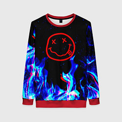 Свитшот женский Nirvana flame, цвет: 3D-красный