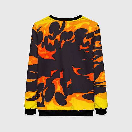 Женский свитшот Nightwish рок панда и огонь / 3D-Черный – фото 2