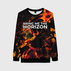 Женский свитшот Bring Me the Horizon red lava