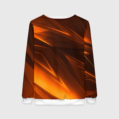 Женский свитшот Geometry stripes orange / 3D-Белый – фото 2