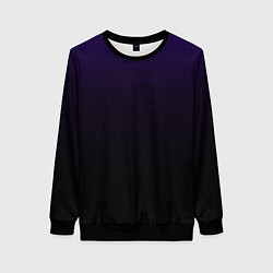 Женский свитшот Фиолетово-чёрный тёмный градиент