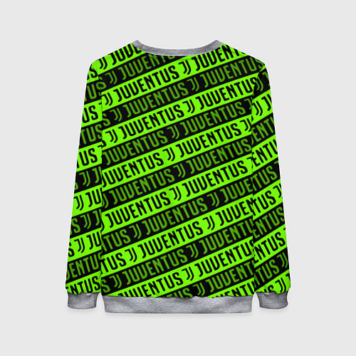 Женский свитшот Juventus green pattern sport / 3D-Меланж – фото 2