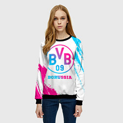 Свитшот женский Borussia neon gradient style, цвет: 3D-черный — фото 2