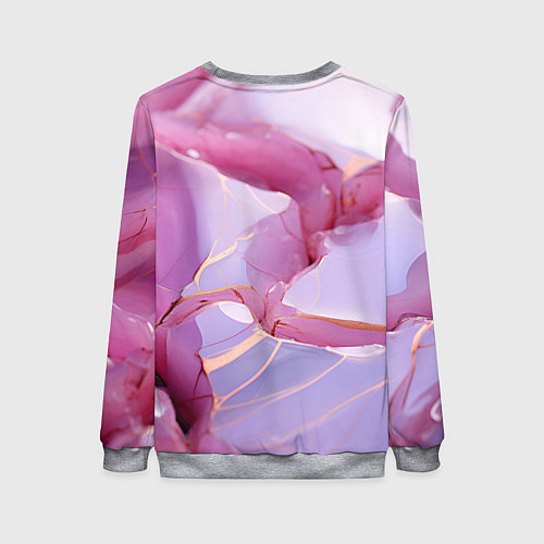 Женский свитшот Куски розового мрамора / 3D-Меланж – фото 2