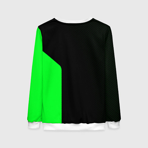 Женский свитшот Skoda pattern sport green / 3D-Белый – фото 2