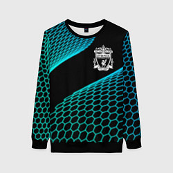 Свитшот женский Liverpool football net, цвет: 3D-черный