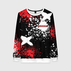 Женский свитшот Хавал на фоне граффити и брызг красок