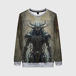 Свитшот женский Демонический боевой киборг, цвет: 3D-меланж