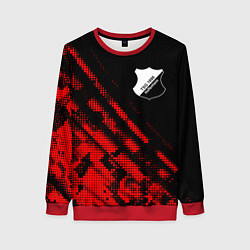 Свитшот женский Hoffenheim sport grunge, цвет: 3D-красный