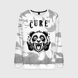 Женский свитшот The Cure рок панда на светлом фоне