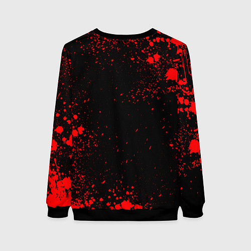 Женский свитшот Митсубиси - красные брызги / 3D-Черный – фото 2