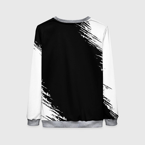 Женский свитшот Кот хэви металл / 3D-Меланж – фото 2