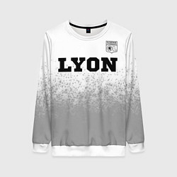 Женский свитшот Lyon sport на светлом фоне посередине