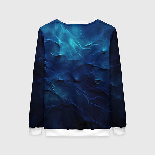 Женский свитшот Абстрактные волны глубины / 3D-Белый – фото 2