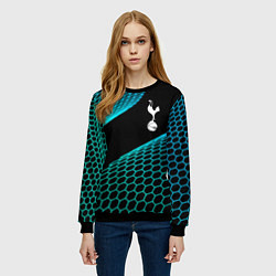 Свитшот женский Tottenham football net, цвет: 3D-черный — фото 2