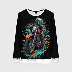 Женский свитшот Ретро-мотоцикл старый арт