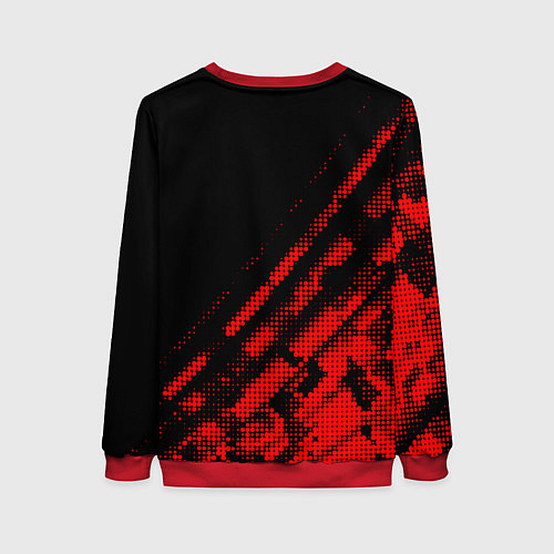 Женский свитшот Manchester United sport grunge / 3D-Красный – фото 2
