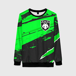 Свитшот женский AEK Athens sport green, цвет: 3D-черный