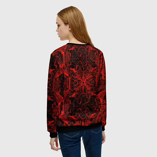 Женский свитшот Лого чумного доктора / 3D-Черный – фото 4