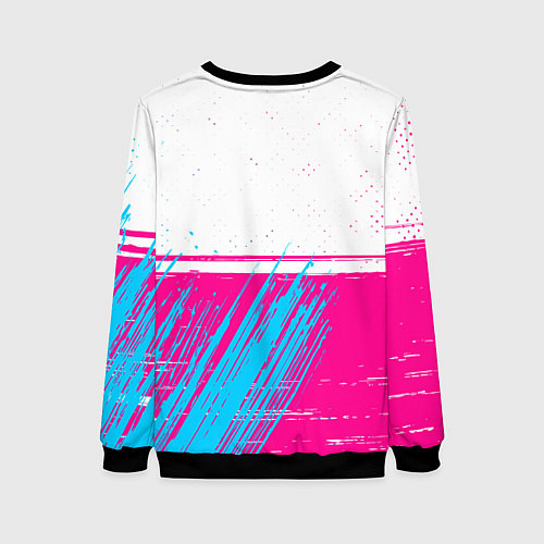 Женский свитшот Hoffenheim neon gradient style посередине / 3D-Черный – фото 2