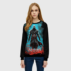 Свитшот женский Assassins creed подводный город, цвет: 3D-черный — фото 2