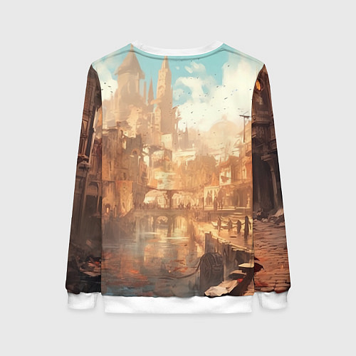 Женский свитшот Assassins creed большой город / 3D-Белый – фото 2