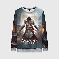 Свитшот женский Assassins creed poster game, цвет: 3D-меланж