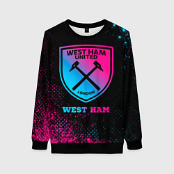 Свитшот женский West Ham - neon gradient, цвет: 3D-черный