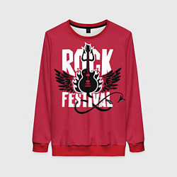 Женский свитшот Рок фестиваль - гитара
