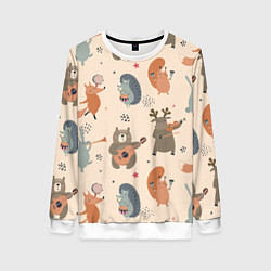 Женский свитшот Животные с инструментами