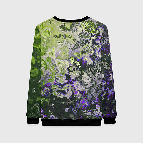Женский свитшот Абстрактный эффект ржавчины / 3D-Черный – фото 2