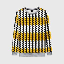 Женский свитшот Вертикальные жёлто-белые полосы