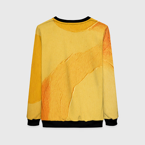 Женский свитшот Желтая краска / 3D-Черный – фото 2