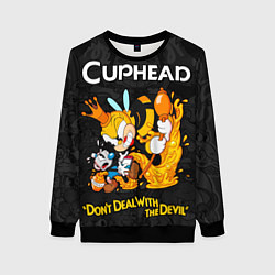 Женский свитшот Cuphead - dont deal with the devil