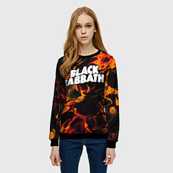 Свитшот женский Black Sabbath red lava, цвет: 3D-черный — фото 2