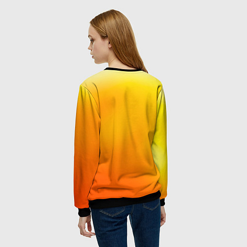 Женский свитшот Яркий оранж / 3D-Черный – фото 4