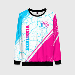 Женский свитшот Borussia neon gradient style вертикально