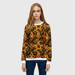 Свитшот женский Огненные звезды 9 мая, цвет: 3D-белый — фото 2