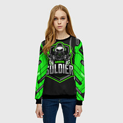 Свитшот женский Games soldier, цвет: 3D-черный — фото 2