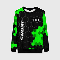 Женский свитшот Audi green sport hexagon