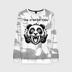 Женский свитшот The Cranberries рок панда на светлом фоне
