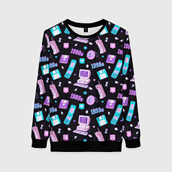 Свитшот женский Game over 1980 1990, цвет: 3D-черный