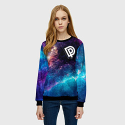Свитшот женский Deep Purple space rock, цвет: 3D-черный — фото 2
