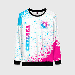 Женский свитшот Chelsea neon gradient style вертикально