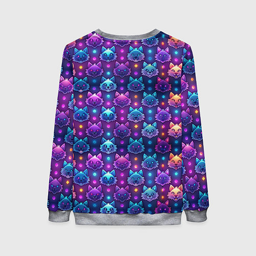 Женский свитшот Фурри мордочки лисица / 3D-Меланж – фото 2