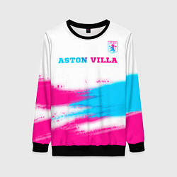 Женский свитшот Aston Villa neon gradient style посередине