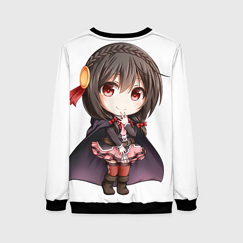 Женский свитшот Konosuba Юн-юн чибик / 3D-Черный – фото 2